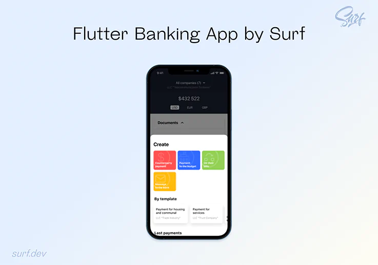 banking app screen